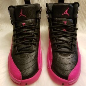 Jordan 12 pink and black